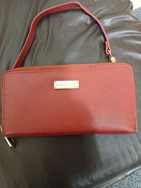 Samantha Brown Red Zip-Around Wristlet